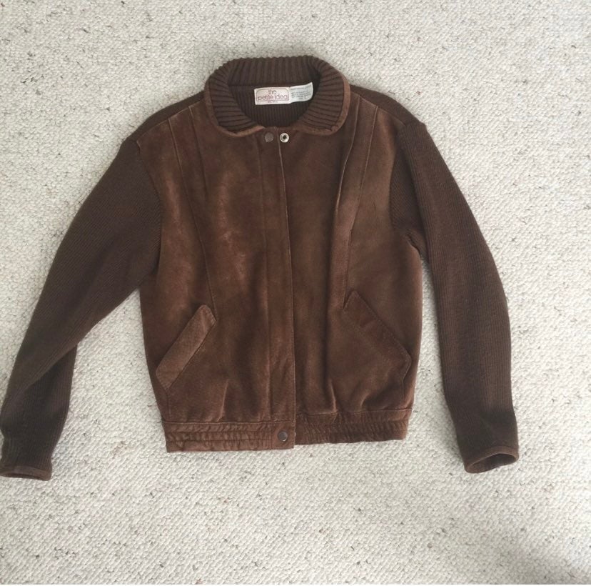 Vintage Leather Suede Brown Jacket