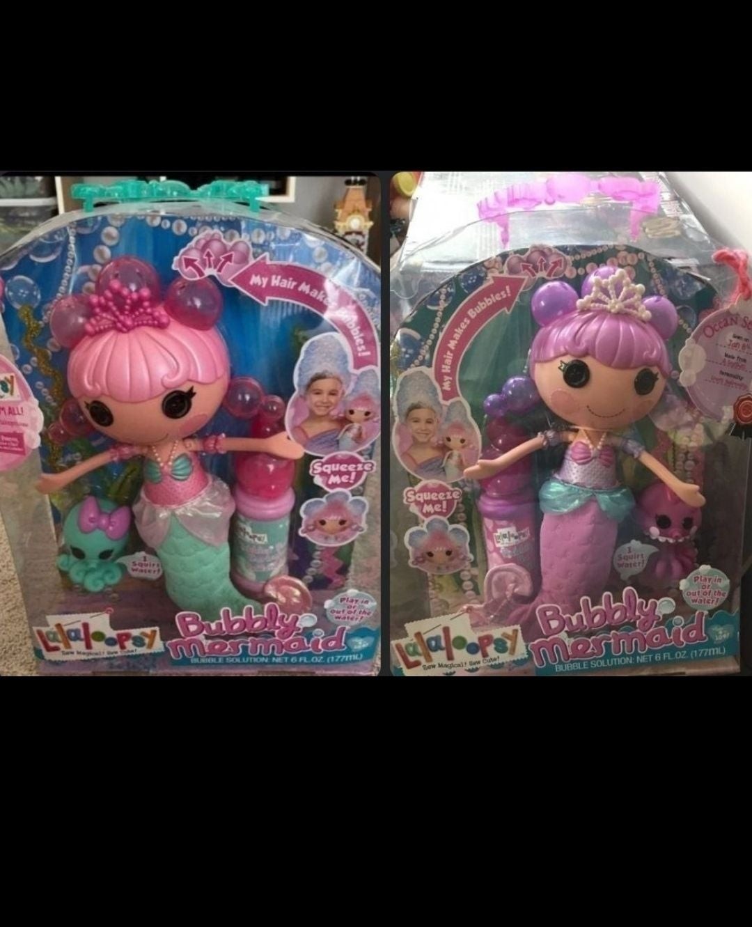 Lalaloopsy Doll Bubbles Pearly Seafoam and Ocean SeaBreeze Mermaid Set NIB
