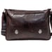 DOUBLE SNAP & LOCK VINTAGE LARGE LEATHER MESSENGER BAG - TOBACCO