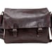 DOUBLE SNAP & LOCK VINTAGE LARGE LEATHER MESSENGER BAG - TOBACCO