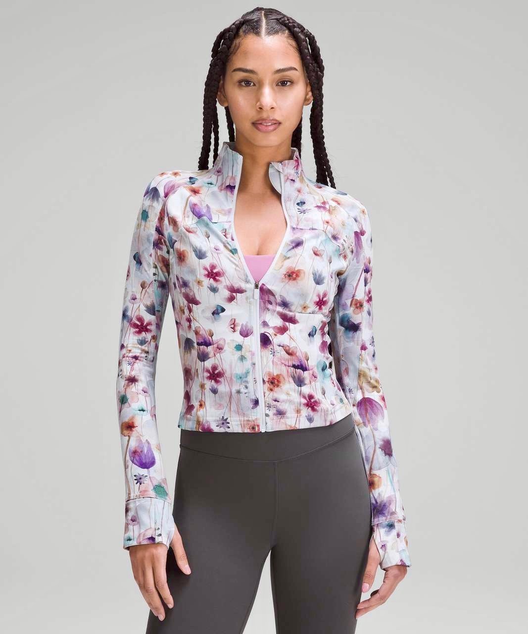 (10) Lululemon Cropped Define Jacket Nulu-Mood Wash Floral Max Multi