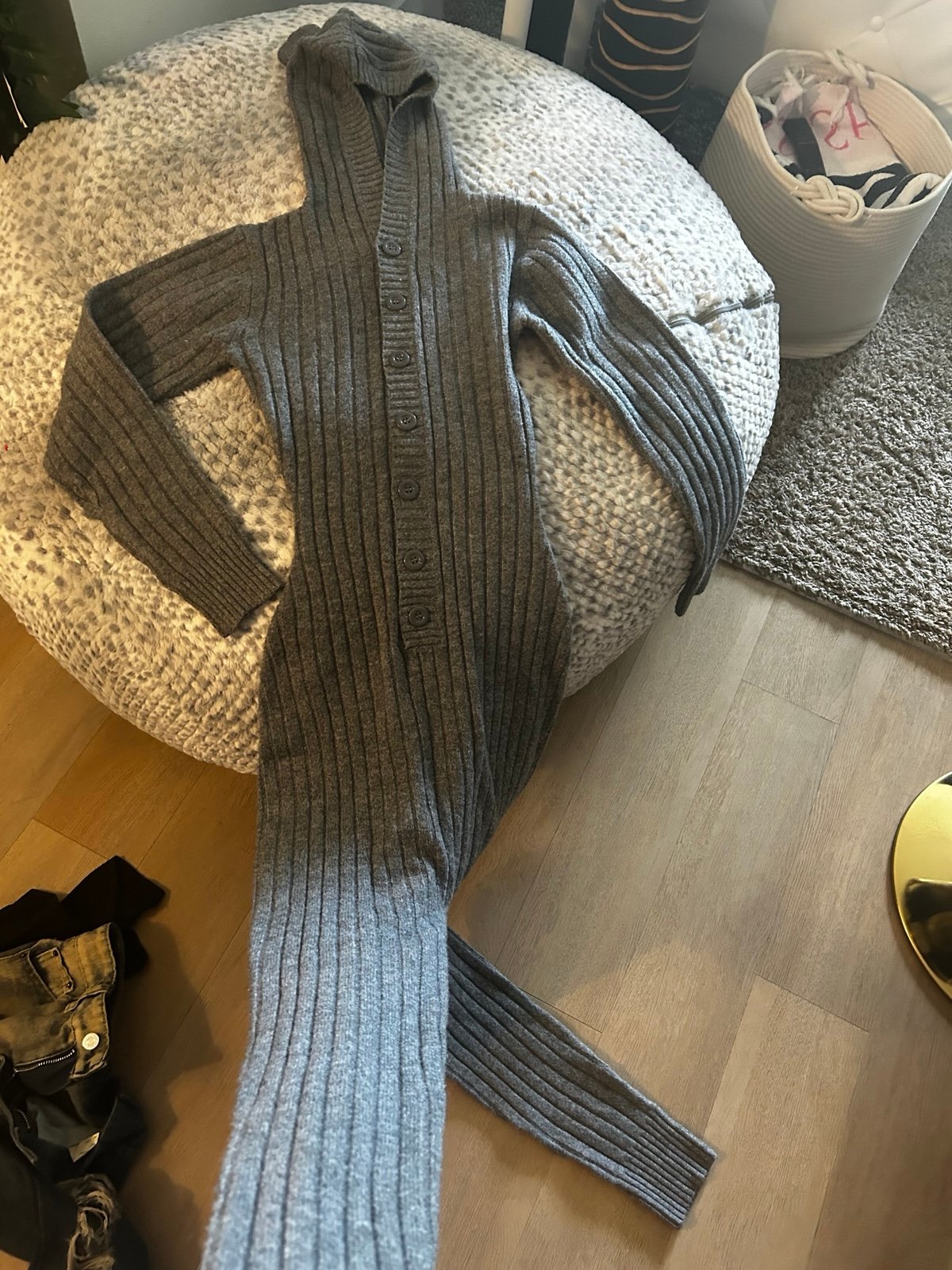Teddy bear knitted adult onesie