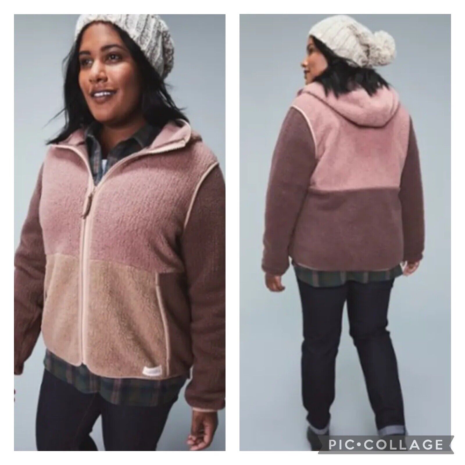 REI Aureum Sherpa Zip Up Hoodie Sweatshirt Size Small