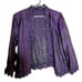 Vintage Y2K Lee Andersen Purple Ruffled Acetate Lightweight Evening Shrug/Bolero