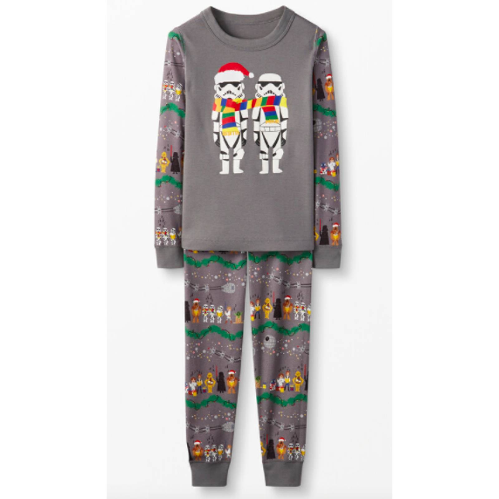 NWT Hanna Andersson Star Wars Carolers Christmas Long John Pajamas Size 2