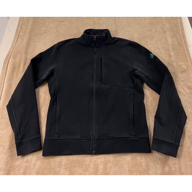 Lululemon Sojourn Jacket Men Size Medium Black Full Zip Logo Chime