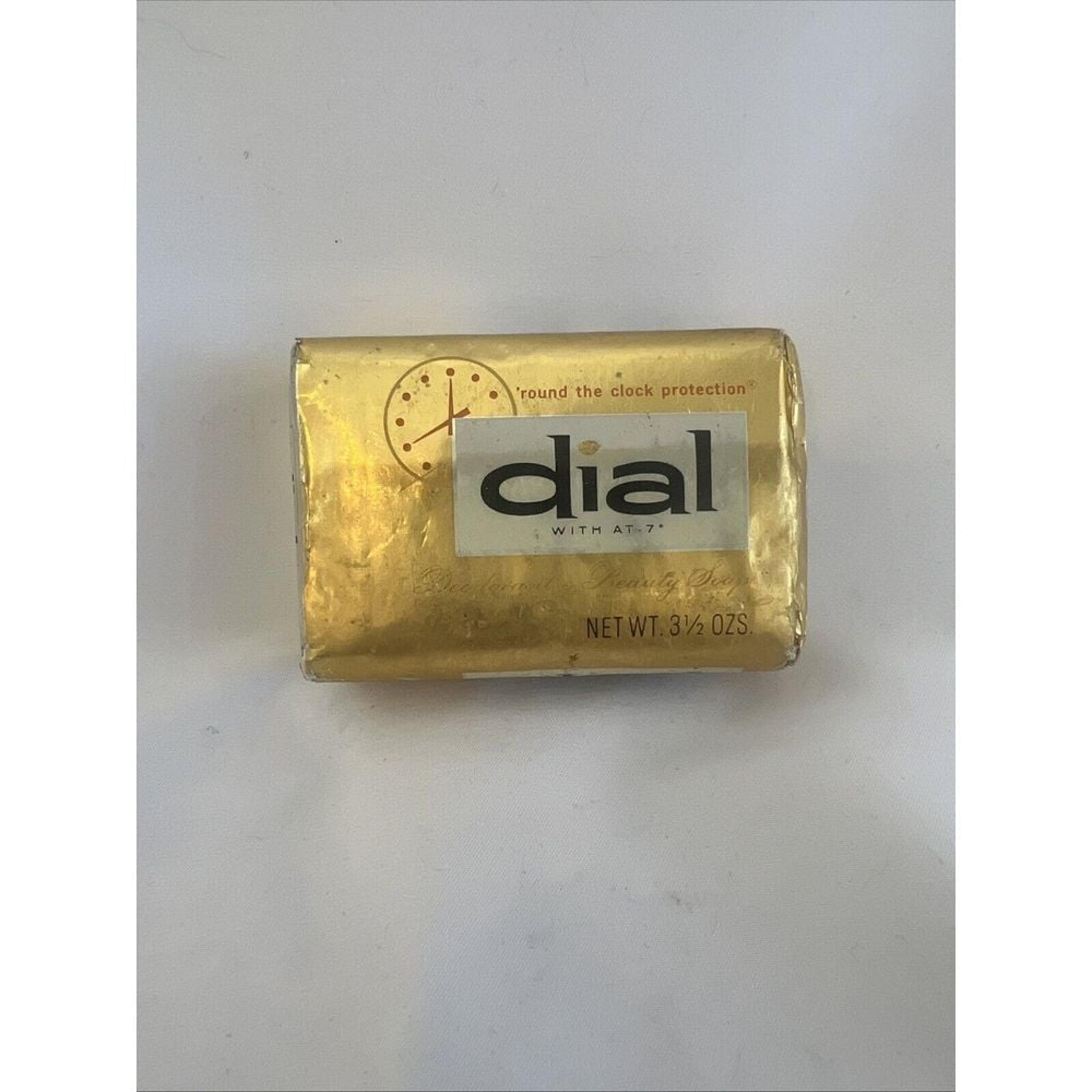 Vintage Dial 'With At 7' Deodorant Bath & Beauty Travel Soap 3.5 Ozs NEW