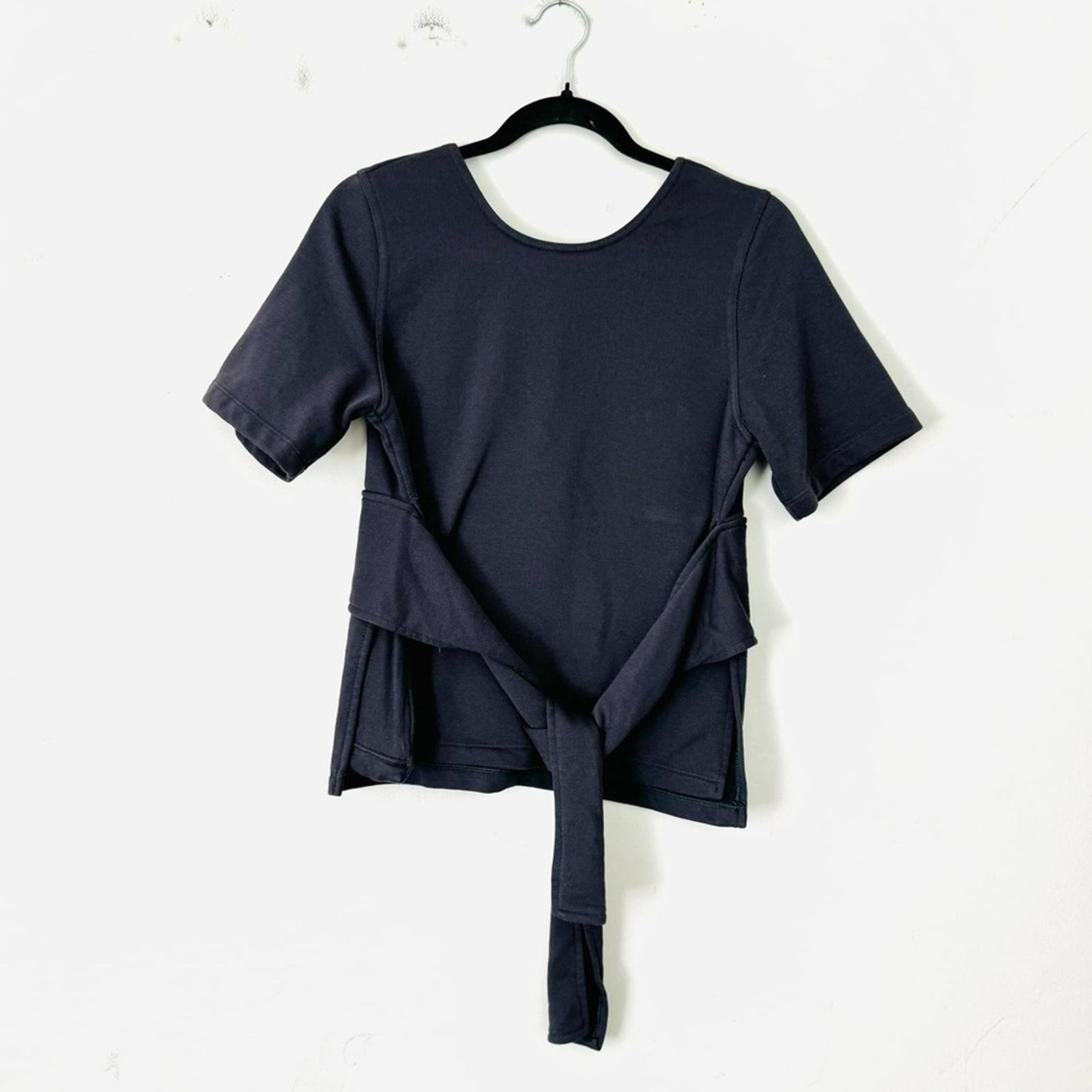Nike Dri-Fit Yoga Studio Wrap black with Back Tie Blouse Women’s Medium