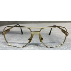 Safilo Elasta 3060 002 Vintage Gold Metal Aviator Eyeglasses Frames 58-16-145
