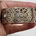 Brighton crystal jeweled wide hinged cuff clamper bracelet
