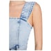 NWOT ALICE + OLIVIA JEANS Gorgeous Pleated-Strap Mini Denim Dress Size 4