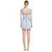 NWOT ALICE + OLIVIA JEANS Gorgeous Pleated-Strap Mini Denim Dress Size 4