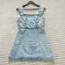 NWOT ALICE + OLIVIA JEANS Gorgeous Pleated-Strap Mini Denim Dress Size 4