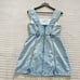 NWOT ALICE + OLIVIA JEANS Gorgeous Pleated-Strap Mini Denim Dress Size 4