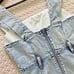 NWOT ALICE + OLIVIA JEANS Gorgeous Pleated-Strap Mini Denim Dress Size 4
