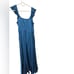 Socialite Blue Satin Ruffle Faux Wrap Dress