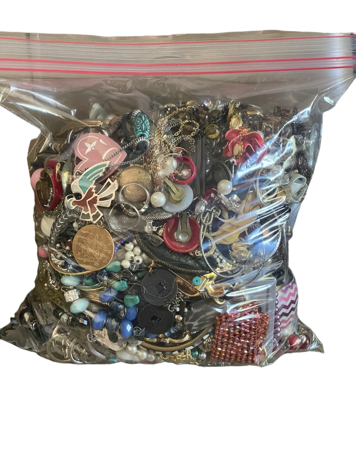 LOT OF ASSORTED JEWELRY BRACELETS NECKLACES EARRINGS BEADS HAIR BOWS 9.3 LBS