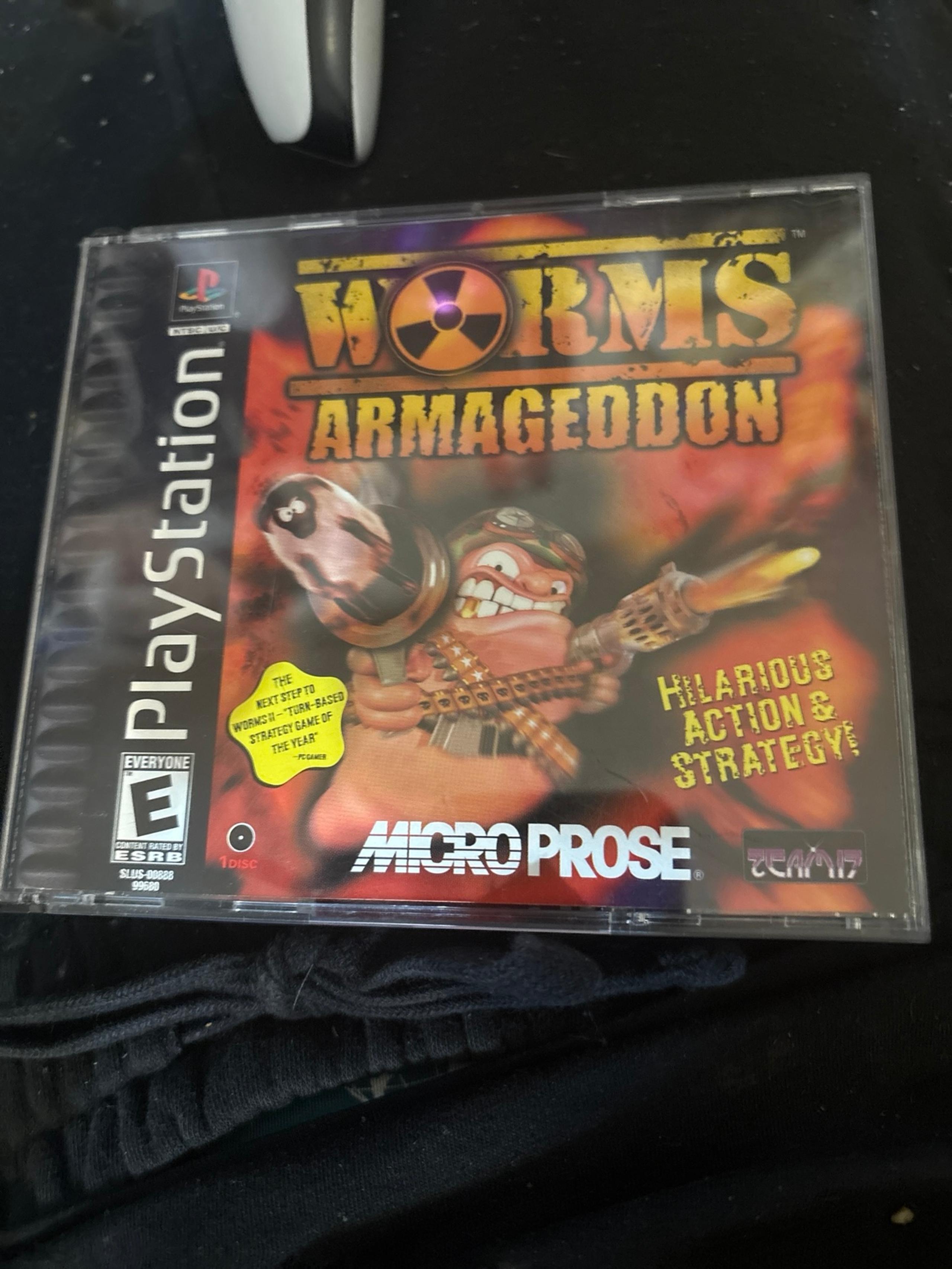 Worms: Armageddon (Sony PlayStation 1, 1999) Complete, Black Label, VGC.
