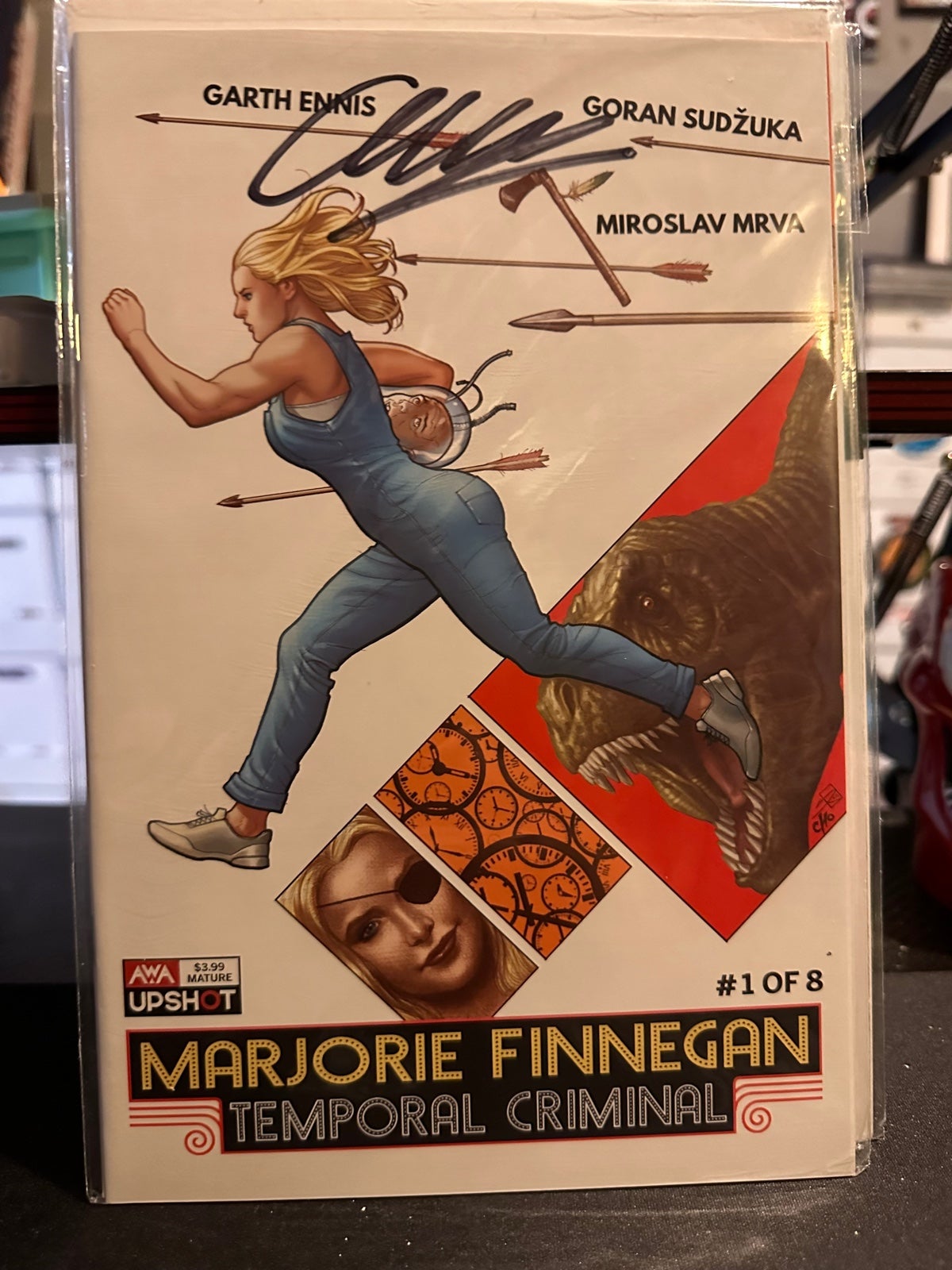 Marjorie Finnegan Temporal Criminal #1 Signed Garth Ennis Midtown COA Cho Varian