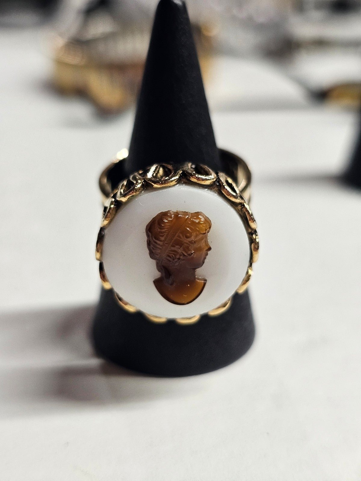 Uncas Marked Cameo Ring