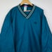90s Champion Retro V-Neck Lightweight Pullover Jacket - Vintage Teal
