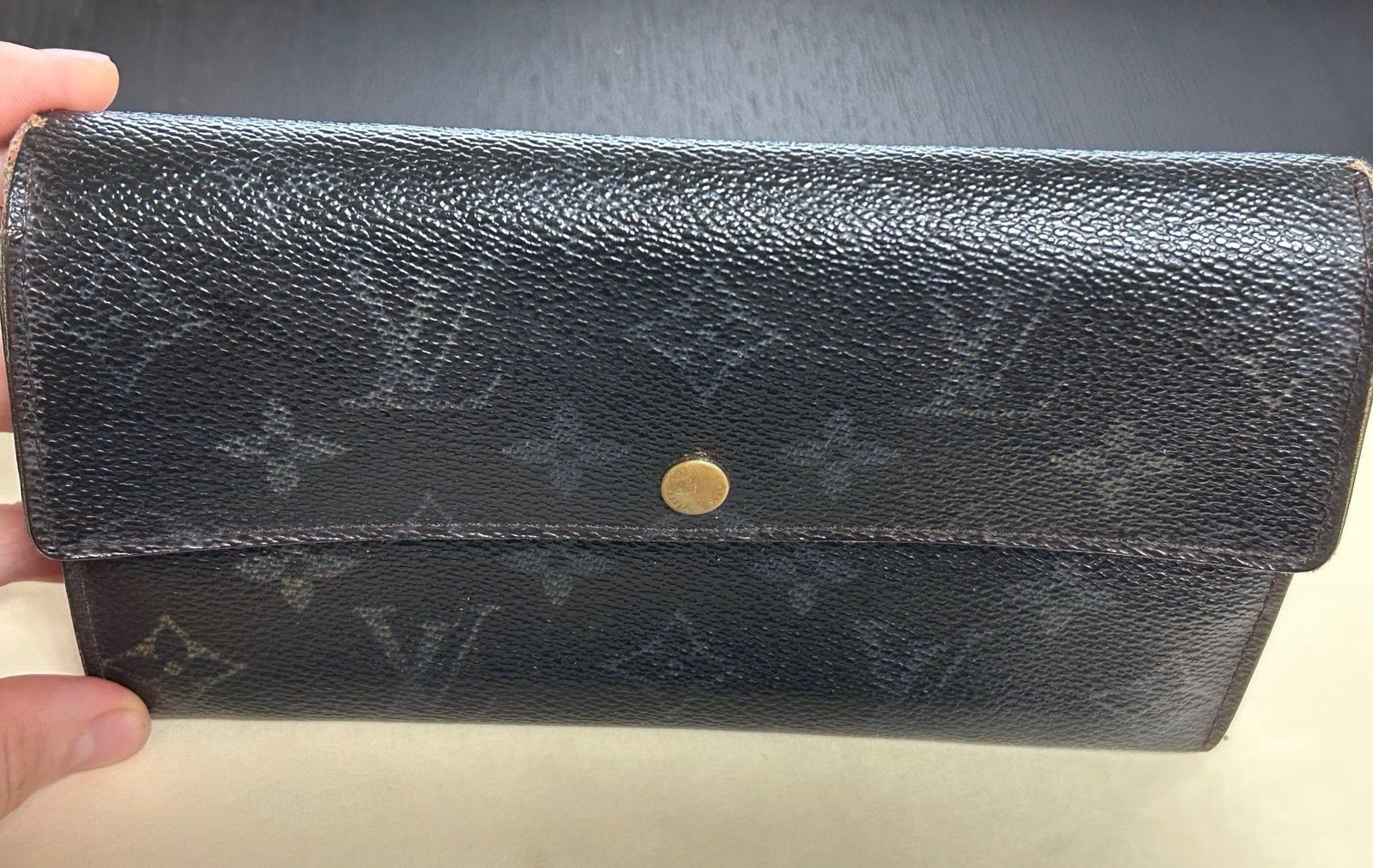 Louis Vuitton Womens Monogram Canvas Porte-Tresor Long Envelope Wallet SDmark