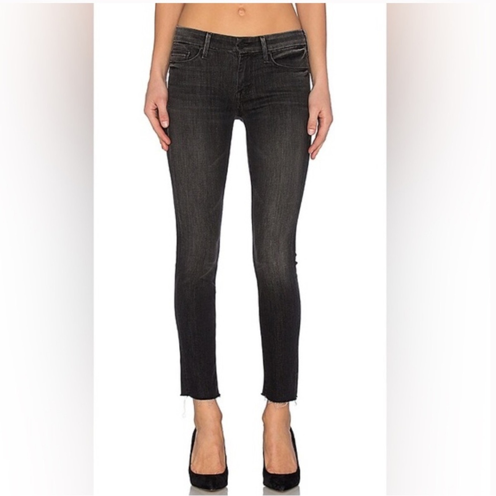 Mother The Looker Ankle Fray Jeans Rebels & Lovers Raw Hem