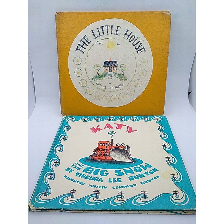 Vtg 1943 Katy & The Big Snow Weekly R. Bk Club Virginia L. Burton + Little House