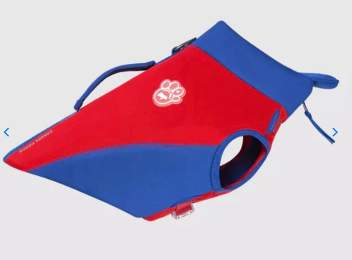 Canada Pooch Canine High Tide Life Jacket Red Blue Size 10 // Weight 5-8lb