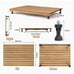 Bamboo Stovetop Cover & Countertop Cutting Board w/Adjustable Legs