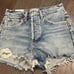 NWT Agolde Parker ripped distressed Jean denim shorts in rocksteady wash size 24