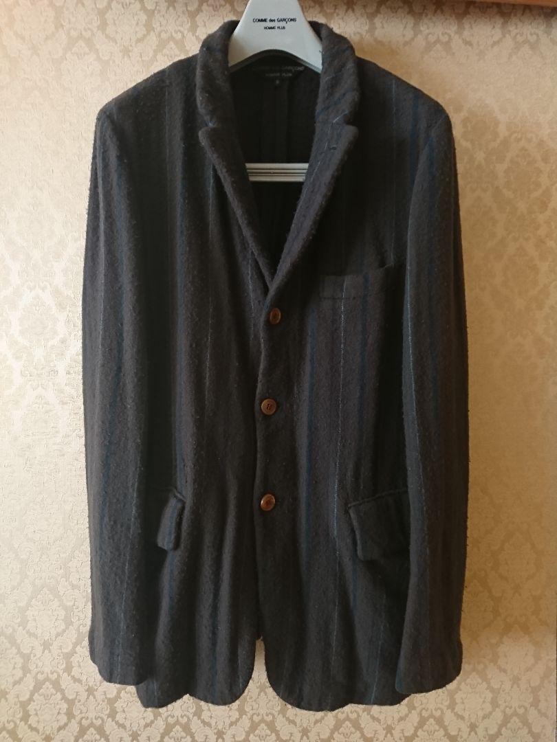 PLUS Comme des Garçons Homme Plus Wool Felted Jacket Stripe