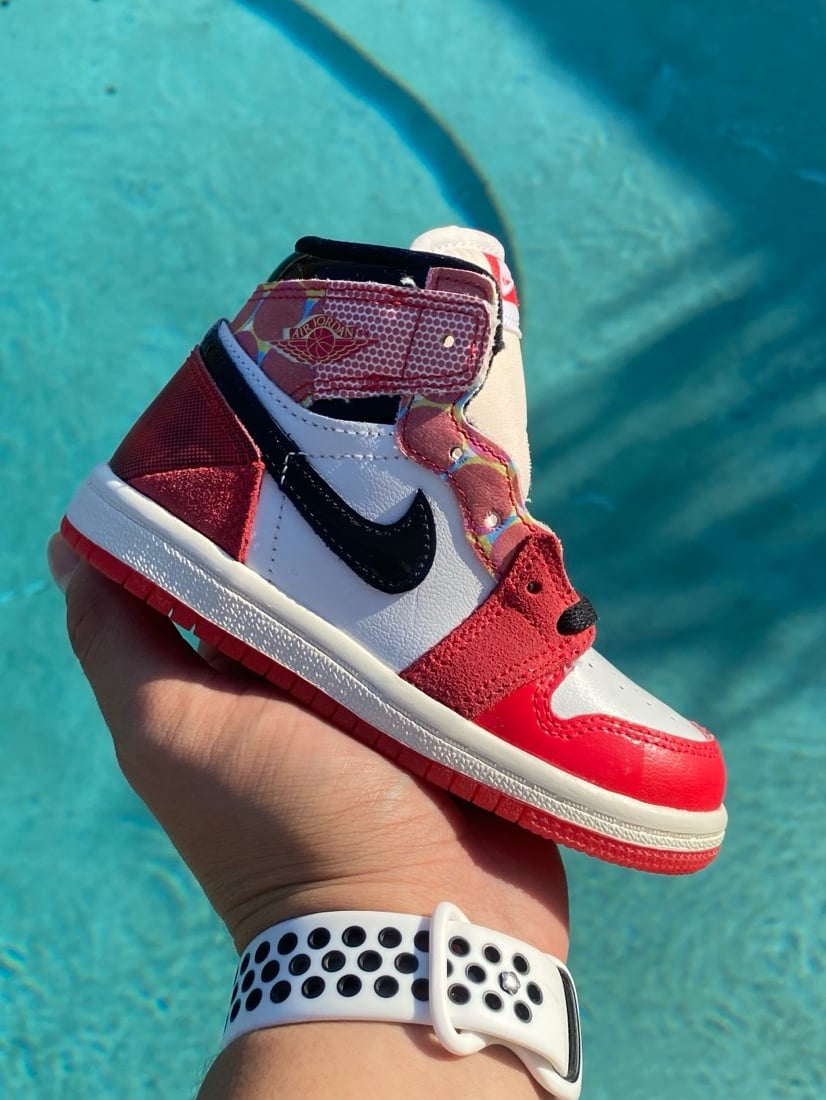 Air Jordan 1 Spider-Man Toddler Kids High Top Sneakers Shoes Nike