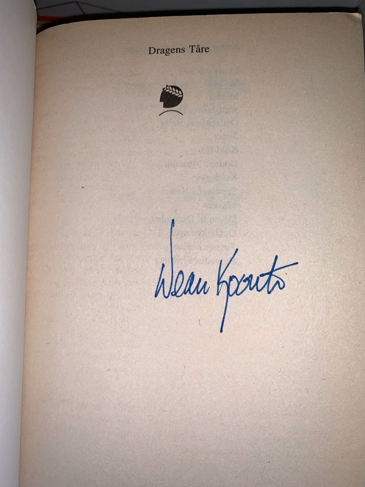 DRAGON TEARS SIGNED DEAN KOONTZ