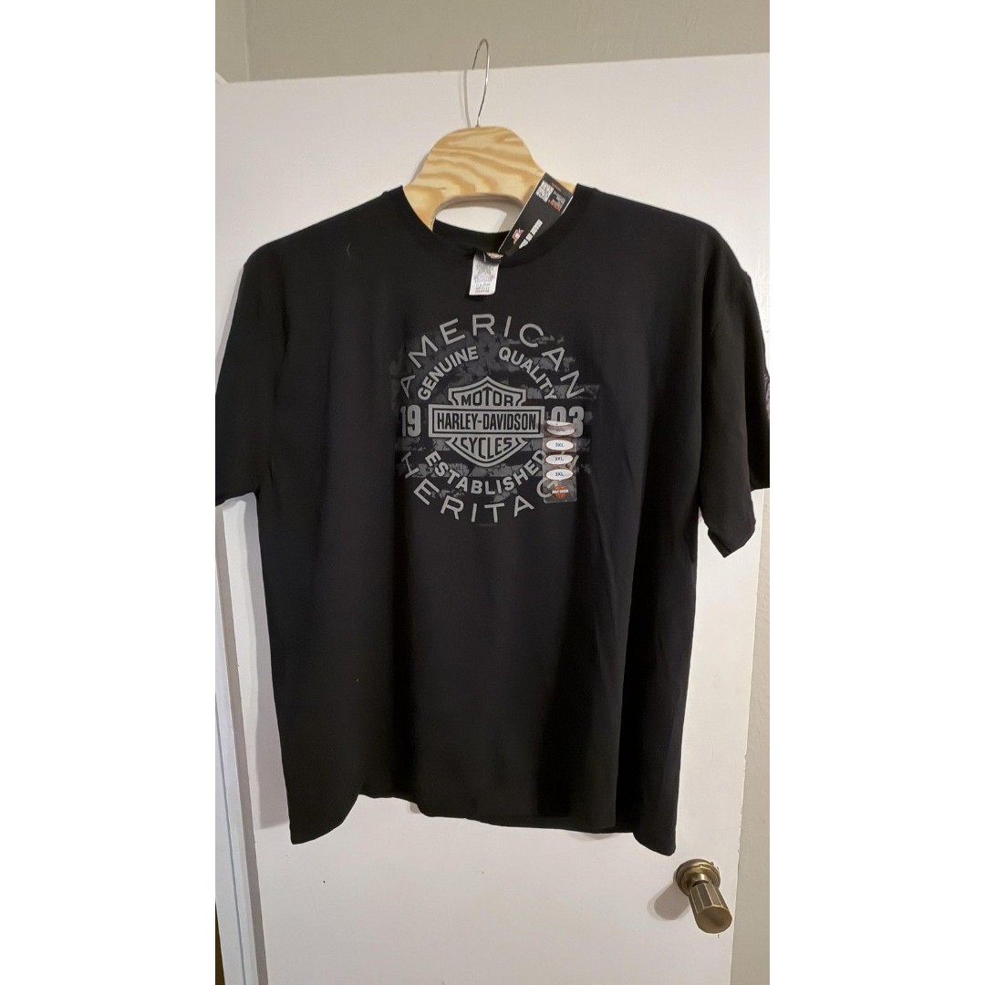 Harley-Davidson Shirt Mens 3XL Ronnie's Dealer Graphic Pittsfield MA Made USA