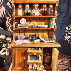 Haunted Dollhouse Miniature Witch Cabinet