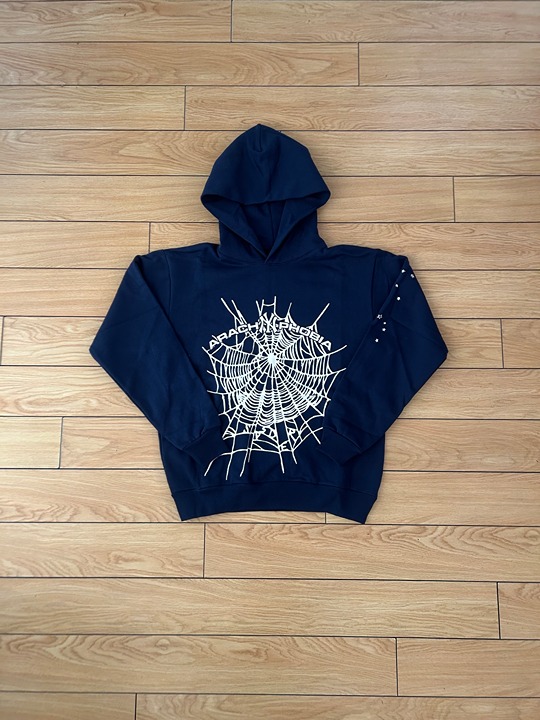 Sp5der Hoodie Dark Blue Limited Edition