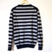 J.Crew Black and Grey Striped V-Neck Sweater