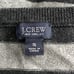 J.Crew Black and Grey Striped V-Neck Sweater