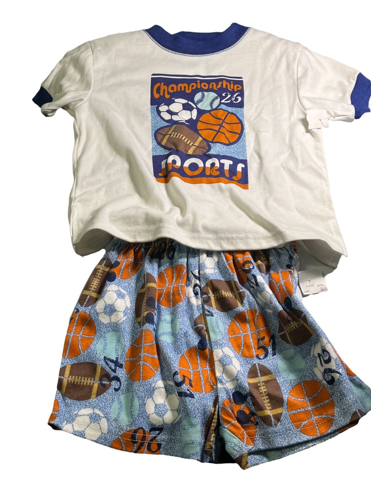 NEW SPORTS PAJAMAS SKIVRYDOODLES SHORT SET PJS FOOTBALL BASKETBALL SOCCER