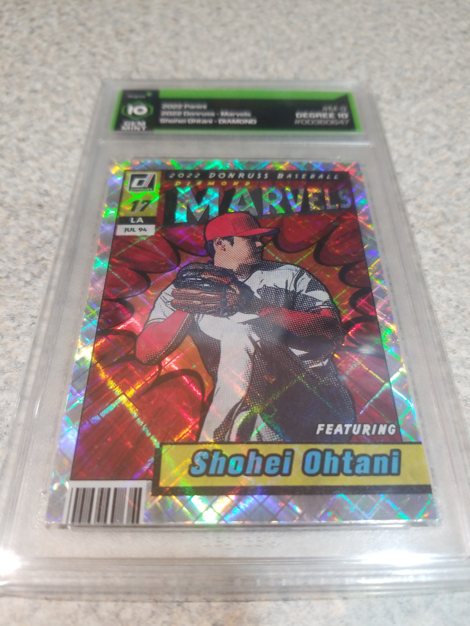 2022 Donruss marvels diamond Shohei Ohtani Degree graded 10.