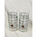 Coca Cola Frosted Tall Glass 6 Christmas Holly Berry 16oz Libbey Tumbler x4