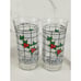 Coca Cola Frosted Tall Glass 6 Christmas Holly Berry 16oz Libbey Tumbler x4