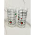 Coca Cola Frosted Tall Glass 6 Christmas Holly Berry 16oz Libbey Tumbler x4