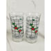 Coca Cola Frosted Tall Glass 6 Christmas Holly Berry 16oz Libbey Tumbler x4