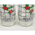 Coca Cola Frosted Tall Glass 6 Christmas Holly Berry 16oz Libbey Tumbler x4