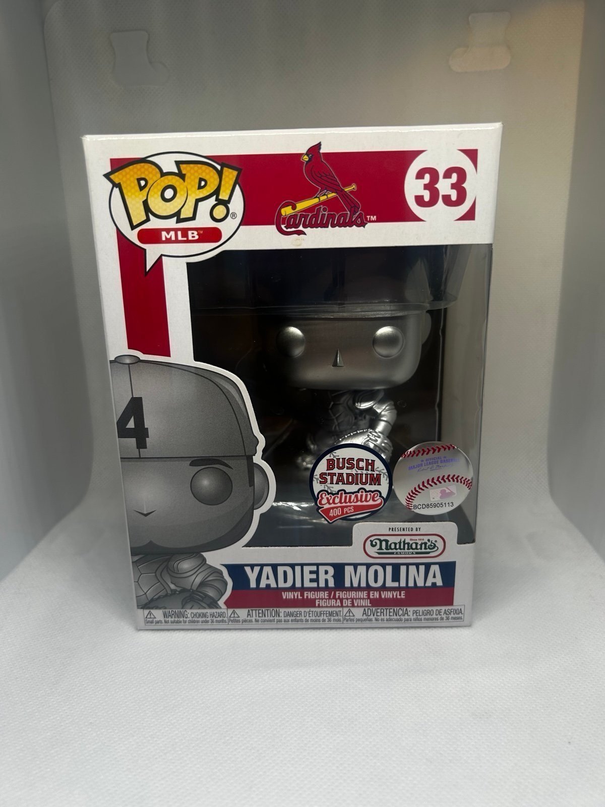 2019 Busch stadium release - Yadier Molina platinum Funko Pop #33/ 400