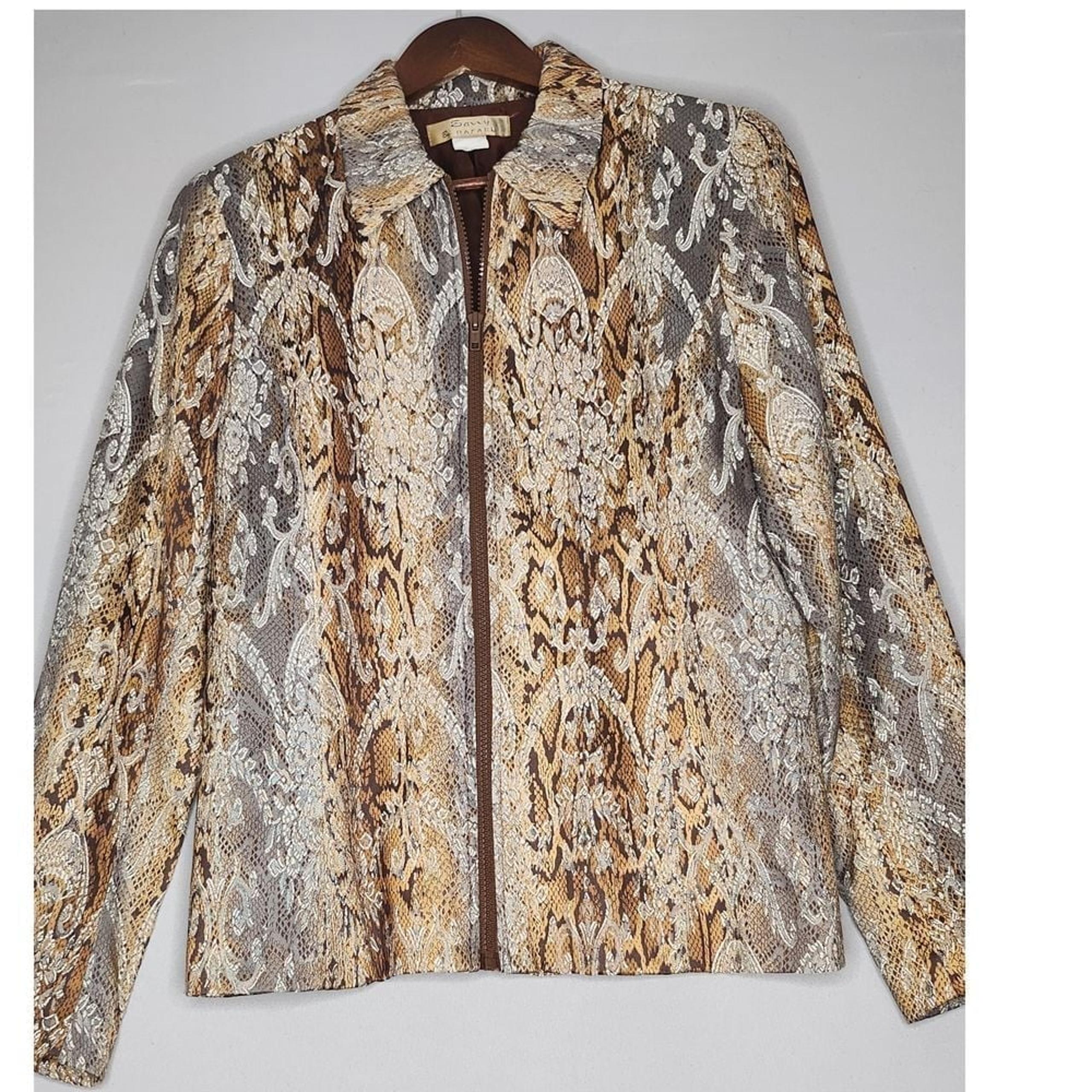 Savvy by Rafael Womans Paisley zipper jacket Size 8