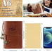 Bundle of 6 Vintage Refillable Journey Diary, Travel Journal Notebook