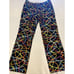Loudmouth Pants Women's Size 12 Ladies Golf Black Multicolor Swirls